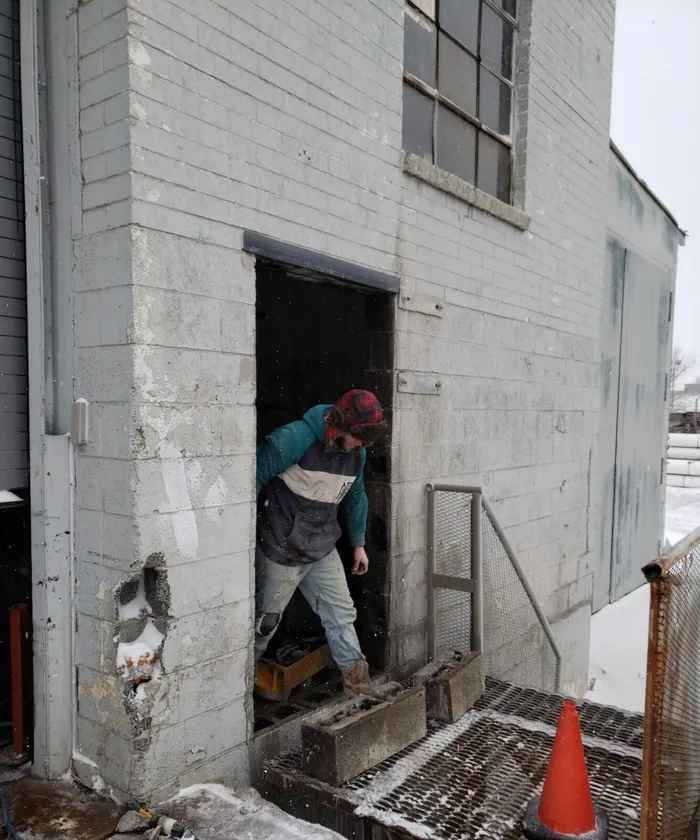 Cutting a new door opening into a masonry wall